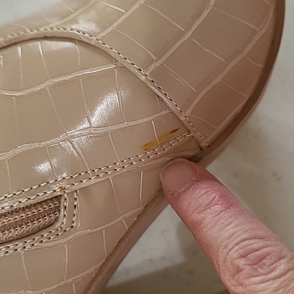 💥3for$12💥 Bella Marie Motive nude croc embossed boots size 7.5 - Picture 10 of 12
